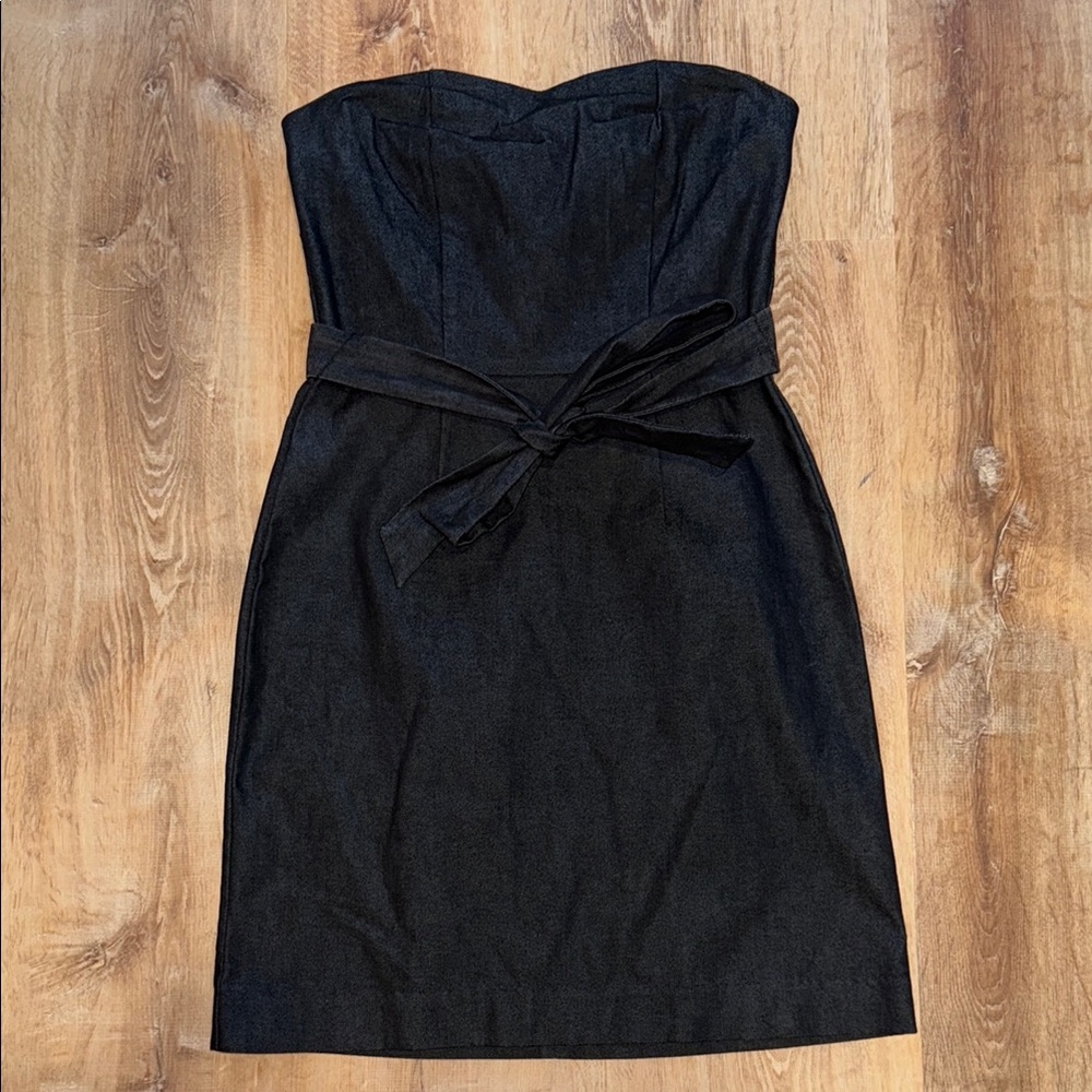 Black Strapless Denim Dress NWOT
